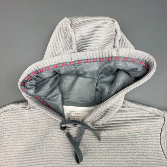 Nike Dri-Fit Ribbed Hoodie Women's XL Extra Large Training Sweatshirt Fleece - Picture 5 of 7